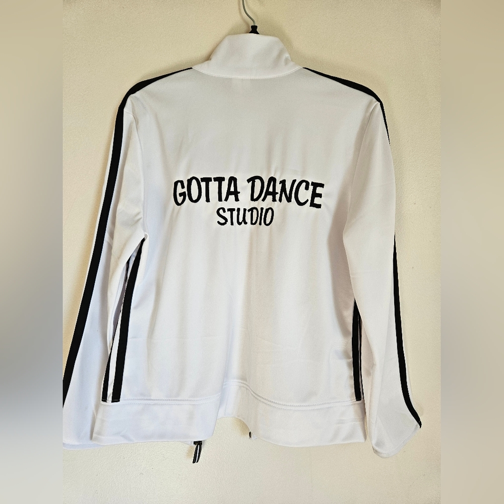 Full Zip dance Studio jacket White/navy Gotta Dance Graphic SZM